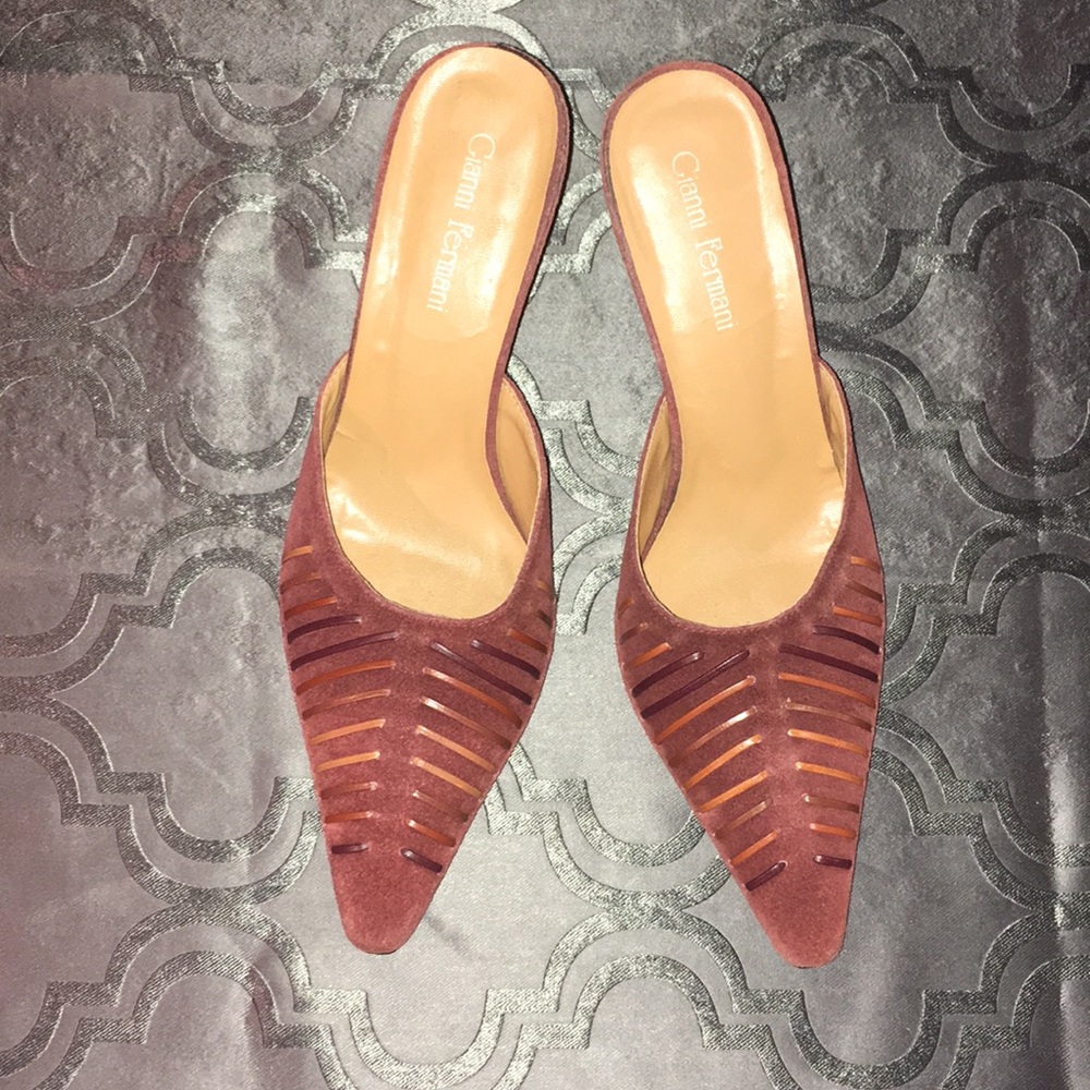 Gianni Fermani Slip On Suede Heels